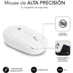 Subblim Combo Business Slim - Tastiera e mouse wireless - Ergonomici e silenziosi - 2,4G - Colore bianco - immagine 5