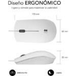 Subblim Mouse ottico Business - Tuttofare - Silent Click - Ergonomico - Libertà con cavo - Semplicità e minimalismo - Colore bianco - immagine 3