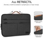 Subblim Custodia Air Padding 360 - 380x275x30 mm - Protezione a 360º con Air Padding - Tasche multiple - Resistente e durevole - Colore grigio - immagine 4