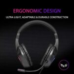 Mars Gaming Cuffie MH122 ultraleggere con illuminazione FRGB Rainbow - Suono Hi-Fi Ultra-Bass Spatial Sound - Design ergonomico - Cancellazione passiva del rumore - Compatibilità multipiattaforma totale - Colore nero - immagine 3