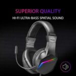 Mars Gaming Cuffie MH122 ultraleggere con illuminazione FRGB Rainbow - Suono Hi-Fi Ultra-Bass Spatial Sound - Design ergonomico - Cancellazione passiva del rumore - Compatibilità multipiattaforma totale - Colore nero - immagine 4