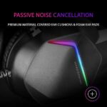 Mars Gaming Cuffie MH122 ultraleggere con illuminazione FRGB Rainbow - Suono Hi-Fi Ultra-Bass Spatial Sound - Design ergonomico - Cancellazione passiva del rumore - Compatibilità multipiattaforma totale - Colore nero - immagine 5