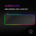 Mars Gaming MMPRGB2 Tappetino RGB XXL con HUB USB2.0 - Scorrimento nanotessile - Illuminazione RGB controllabile - Design XXL - 2 porte USB - Resistente e flessibile - 800x300mm - Colore nero - immagine 2