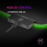 Mars Gaming MMPRGB2 Tappetino RGB XXL con HUB USB2.0 - Scorrimento nanotessile - Illuminazione RGB controllabile - Design XXL - 2 porte USB - Resistente e flessibile - 800x300mm - Colore nero - immagine 3