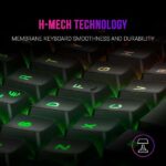 Mars Gaming Tastiera da gioco MK220 - Tecnologia H-MECH - Illuminazione FRGB Rainbow - Pannello in alluminio - Base in ABS rinforzato - Design completo - Materiale alluminio + ABS - Lunghezza cavo 150 cm - Francese - Colore nero - immagine 4
