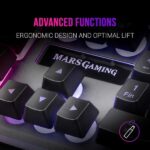 Mars Gaming Tastiera da gioco MK220 - Tecnologia H-MECH - Illuminazione FRGB Rainbow - Pannello in alluminio - Base in ABS rinforzato - Design completo - Materiale alluminio + ABS - Lunghezza cavo 150 cm - Francese - Colore nero - immagine 5