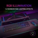 Mars Gaming Tastiera meccanica RGB MK422 - Tecnologia antipolvere - Effetti luminosi Rainbow - Tasti ultra resistenti - Funzioni multimediali e modalità gioco - PR di 1000 Hz - Anti-ghosting avanzato - Compatibilità multipiattaforma - Colore nero - immagine 2