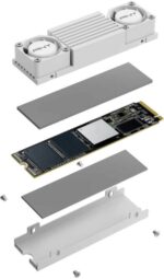 PNY CS3150 Disco rigido solido SSD M2 2 TB NVMe PCIe Gen5 x4 con dissipatore di calore - Colore bianco - immagine 3