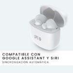 SPC Cuffie True Wireless Zion 2 Play - Autonomia 28 ore - Base di ricarica USB-C - Controllo tramite tocchi - Compatibili con assistenti vocali - Indicatori LED - Colore bianco - immagine 3