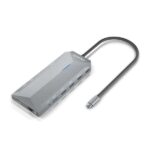 Aisens USB-C Dock 12 in 1 - USB-C a 2xHDMI - 1xRJ45 - 3xUSB-A - 2xUSB-C - 1xUSB-C PD - 1xAudio - 1xSD - 1xMicro SD - 15 cm - Colore grigio - immagine 2