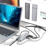 Aisens USB-C Dock 12 in 1 - USB-C a 2xHDMI - 1xRJ45 - 3xUSB-A - 2xUSB-C - 1xUSB-C PD - 1xAudio - 1xSD - 1xMicro SD - 15 cm - Colore grigio - immagine 4