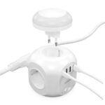 Aisens Presa multipla da tavolo multifunzione con 4 prese + 1xUSB-C - 3xUSB-A - Luce notturna - 1,8 m - Colore bianco - immagine 3