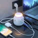 Aisens Presa multipla da tavolo multifunzione con 4 prese + 1xUSB-C - 3xUSB-A - Luce notturna - 1,8 m - Colore bianco - immagine 5