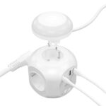 Aisens Presa multipla da tavolo multifunzione con 4 prese + 1xUSB-C 20W PD3.0 - 2xUSB-A 18W QC3.0 - Luce notturna - 1,8 m - Colore bianco - immagine 3
