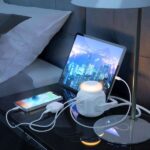 Aisens Presa multipla da tavolo multifunzione con 4 prese + 1xUSB-C 20W PD3.0 - 2xUSB-A 18W QC3.0 - Luce notturna - 1,8 m - Colore bianco - immagine 4