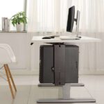 Aisens Supporto girevole e regolabile in altezza per CPU sotto la scrivania con maniglia di blocco facile da usare - Colore nero - immagine 4