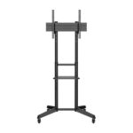Aisens Supporto da pavimento Eco con ruote - Vassoio per DVD per monitor/TV 50 kg da 37-70 - Colore nero - immagine 2