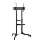 Aisens Supporto da pavimento Eco con ruote - Vassoio per DVD per monitor/TV 50 kg da 37-70 - Colore nero - immagine 3