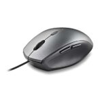 NGS Moth Gray Mouse USB 1600dpi + Adattatore da USB-A a USB-C - 5 pulsanti - Per destrimani - Cavo da 1,80 m - Colore grigio/nero - immagine 3