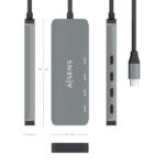 Hub USB 3.2 GEN2 10G USB-C - USB-C/M-4xUSB-C/H - 15 cm - Colore grigio - immagine 4