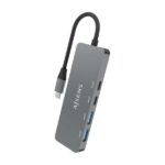 Hub USB 3.2 GEN2 10G USB-C - USB-C/M-2xUSB-C/H-2xUSB-A/H - 15 cm - Colore grigio - immagine 3