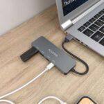 Hub USB 3.2 GEN2 10G USB-A - USB-A/M-2xUSB-C/H-2xUSB-A/H di Aisens -  15 cm - Colore grigio - immagine 5