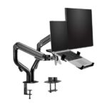 Aisens Supporto da tavolo con contrappeso girevole e inclinabile per laptop e monitor/TV 8 kg da 17-32" - Colore nero - immagine 2