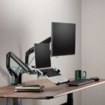 Aisens Supporto da tavolo con contrappeso girevole e inclinabile per laptop e monitor/TV 8 kg da 17-32" - Colore nero - immagine 4