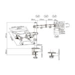 Aisens Supporto da tavolo girevole e inclinabile per laptop e monitor/TV 9 kg da 17-32" - Colore nero - immagine 4