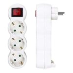Elbat Base multipla a 3 prese con interruttore - Colore bianco - immagine 2