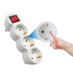 Elbat Base multipla a 3 prese con interruttore - Colore bianco - immagine 3