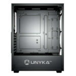 Unykach MIR 100 Case Gaming ATX, Micro ATX, ITX - Lato in vetro temperato - USB-A 2.0, 3.0 e audio - 4 ventole ARGB da 120 mm installate - Supporta raffreddamento a liquido - immagine 5