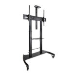 Tooq Ares Supporto da pavimento con ruote e regolazione dell'altezza per schermi da 60"-100" - Colore nero