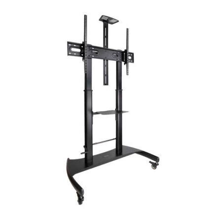 Tooq Ares Supporto da pavimento con ruote e regolazione dell'altezza per schermi da 60"-100" - Colore nero