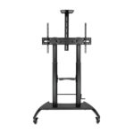 Tooq Ares Supporto da pavimento con ruote e regolazione dell'altezza per schermi da 60"-100" - Colore nero - immagine 2