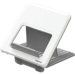 Fellowes Breyta Supporto per laptop fino a 14" - 12 regolazioni di altezza - Peso max. 4 kg - Realizzato con materiali riciclabili al 100% - Colore bianco - immagine 2