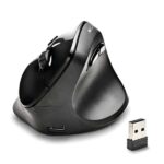 NGS Evo Moksha Mouse verticale ergonomico wireless USB 2400 dpi - 5 pulsanti - Tasti silenziosi - Colore nero - immagine 3