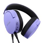 Trust GXT489 Fayzo Cuffie da gioco con microfono flessibile e rimovibile - Archetto regolabile - Comandi di facile accesso - Cavo da 1,2 m - Colore viola - immagine 3