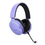 Trust GXT491 Fayzo Cuffie da gioco Bluetooth, USB 2,4 GHz - Illuminazione RGB - Microfono rimovibile - Archetto regolabile - Autonomia fino a 22 ore - Comandi di facile accesso - Colore viola - immagine 4