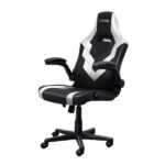 Trust GXT 703W Riye Sedia da gioco - Braccioli - Ruote in nylon - Pistone a gas classe 4 - Base in metallo - Peso massimo 140 kg - Colore nero/bianco - immagine 2
