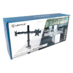 Unykach UK1422 Supporto da tavolo con braccio articolato per 2 monitor da 10"-32" - Girevole, inclinabile ed estensibile - Gestione dei cavi - Peso massimo 10 kg per braccio - VESA 100x100 mm - immagine 5
