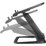 Fellowes Hana LT Rialzo per laptop fino a 19" - Sistema di sollevamento con molla a gas - Ruotabile di 45º - Gestione dei cavi - Colore nero - immagine 2