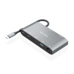 Aisens USB-C Dock 8 in 1 - USB-C a 1xHDMI - 1xVGA - 1xRJ45 - 2xUSB-A - 2xUSB-C 5G - 1xUSB-C PD - 20 cm - Colore grigio - immagine 2