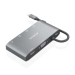 Aisens USB-C Dock 8 in 1 - USB-C a 1xHDMI - 1xVGA - 1xRJ45 - 2xUSB-A - 2xUSB-C 5G - 1xUSB-C PD - 20 cm - Colore grigio - immagine 3
