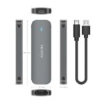 Aisens Box esterno M.2 (NGFF) ASM2-006Gry SATA a USB3.1 GEN1 - Colore grigio - immagine 4