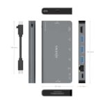 Aisens USB-C Dock 8 in 1 - USB-C a 1xHDMI - 1xRJ45 - 3xUSB-A - 1xUSB-C Dati+PD - 1xSD - 1xMicro SD - 10 cm - Colore grigio - immagine 4