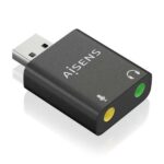 Aisens Convertitore da USB-A ad Audio 48KHz - USB-A/M-2xJACK 3.5/H - Colore Nero - immagine 2
