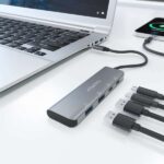 Hub USB 3.2 GEN1 5G USB-C - USB-C/M-2xUSB-C/H-2xUSB-A/H - 15 cm - Colore grigio - immagine 5