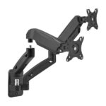 Aisens Supporto a parete PRO Contrappeso girevole e inclinabile per monitor/TV 9 kg (3 perni - 2 bracci) da 17-32 - Colore nero - immagine 2
