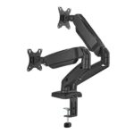 Aisens Supporto da tavolo PRO Contrappeso girevole e inclinabile per monitor/TV 9 kg (3 perni - 2 bracci) da 17-32 - Colore nero - immagine 2